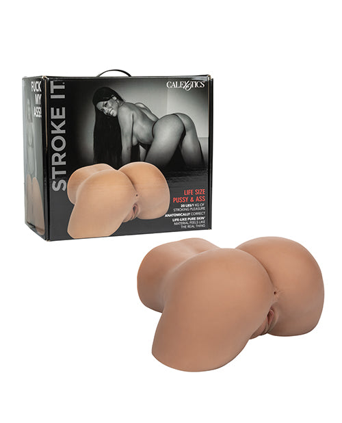 The Soft Hum Stroke It Life Size Pussy &amp; Ass - Brown