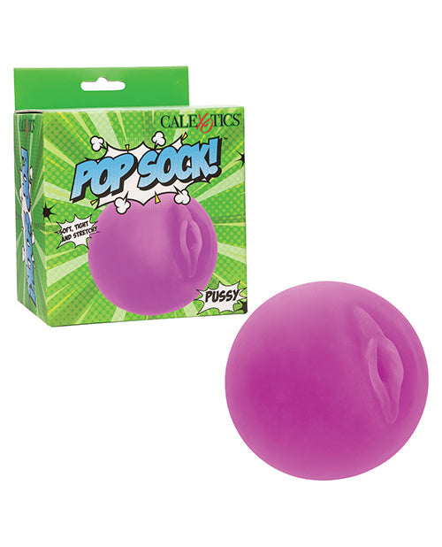 The Soft Hum Pop Sock! Pussy Ball Masturbator - Purple