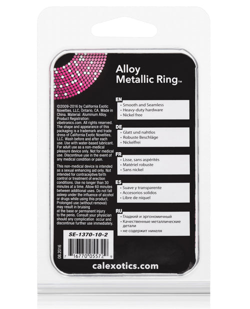 Alloy Metallic Ring - Medium Silver (2)
