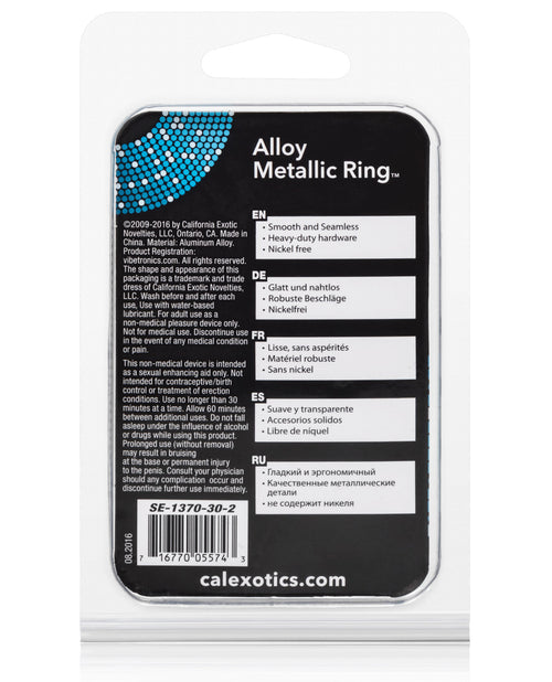 Alloy Metallic Ring - XL Silver (2)