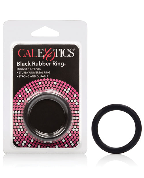 The Soft Hum Black Rubber Ring - Medium