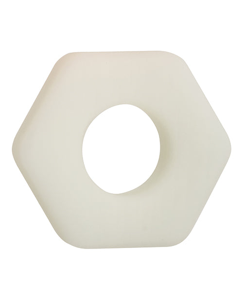 The Soft Hum Alpha Liquid Silicone Glow in the Dark Prolong Sexagon Ring