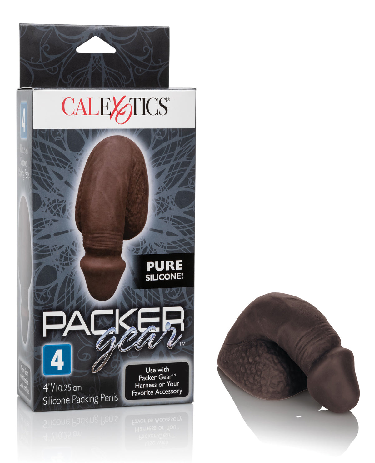 The Soft Hum Packer Gear 4" Silicone Packing Penis - Black