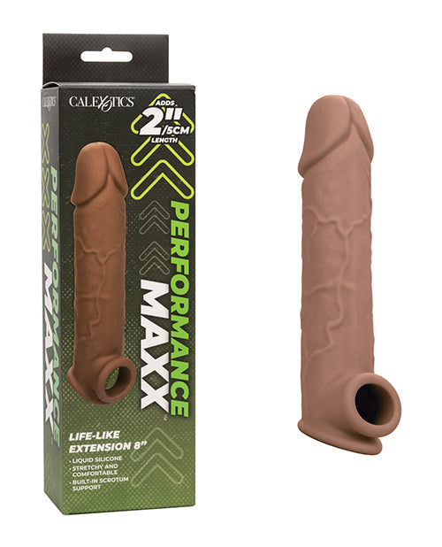 The Soft Hum Performance Maxx Life-Like 8" Penis Extension - Brown