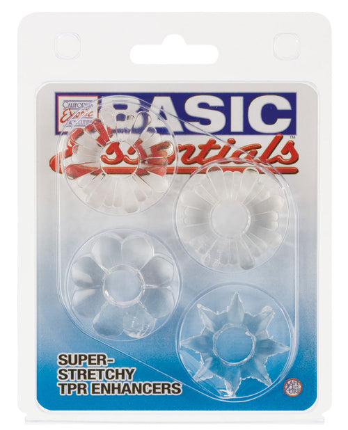 The Soft Hum Basic Essentials Rings - Clear Set of 4