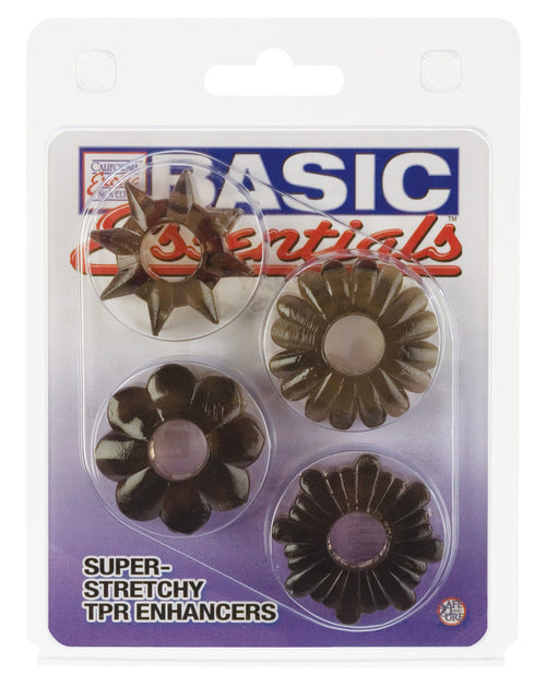 The Soft Hum Basic Essentials Rings - Smoke Set of 4