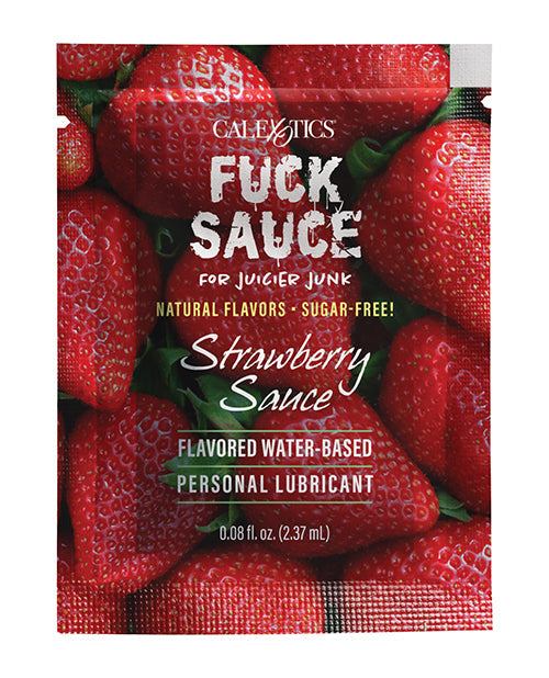 The Soft Hum Fuck Sauce Flavored Water Based Personal Lubricant Sachet - .08 oz Strawberry