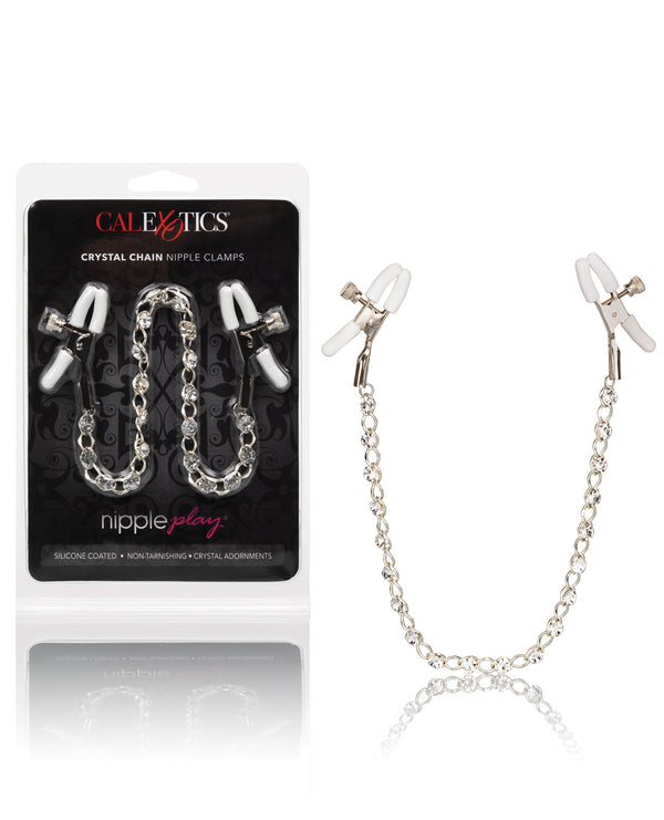 The Soft Hum Nipple Play Crystal Nipple Clamps - Clear