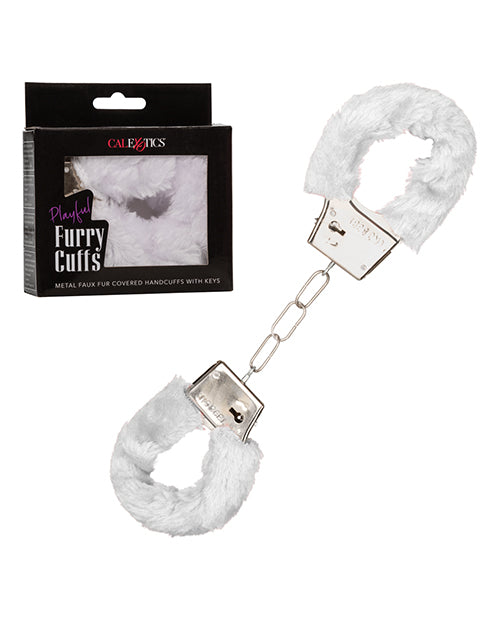 The Soft Hum Playful Furry Cuffs - White