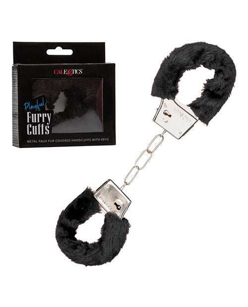 The Soft Hum Playful Furry Cuffs - Black