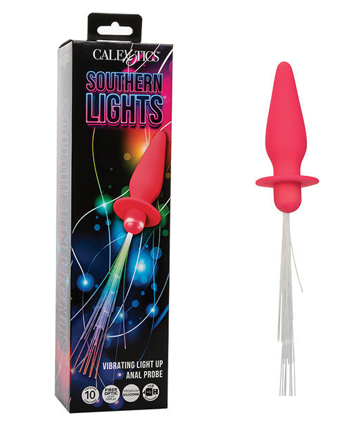 The Soft Hum Southern Lights Rechargeable Vibrating Light Up Anal Probe - Pink
