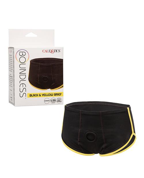 The Soft Hum Boundless Boxer Brief - Black/Yellow L/XL