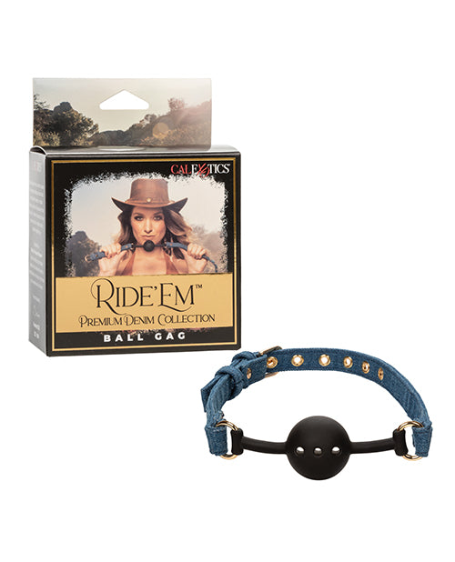 The Soft Hum Ride 'Em Premium Denim Collection Ball Gag