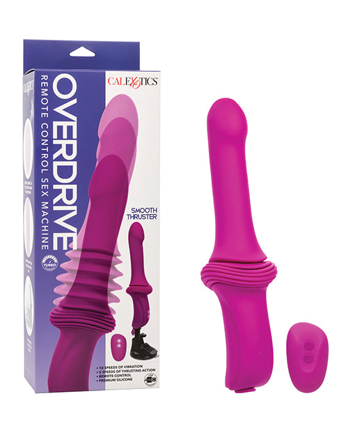 The Soft Hum Overdrive Smooth Thruster Remote Control Sex Machine - Fuchsia/Black