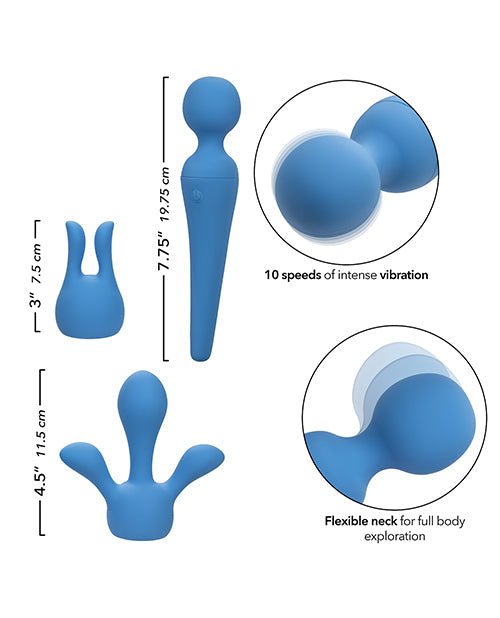 The Soft Hum Couture Collection Body Wand Vibrator Kit - Blue