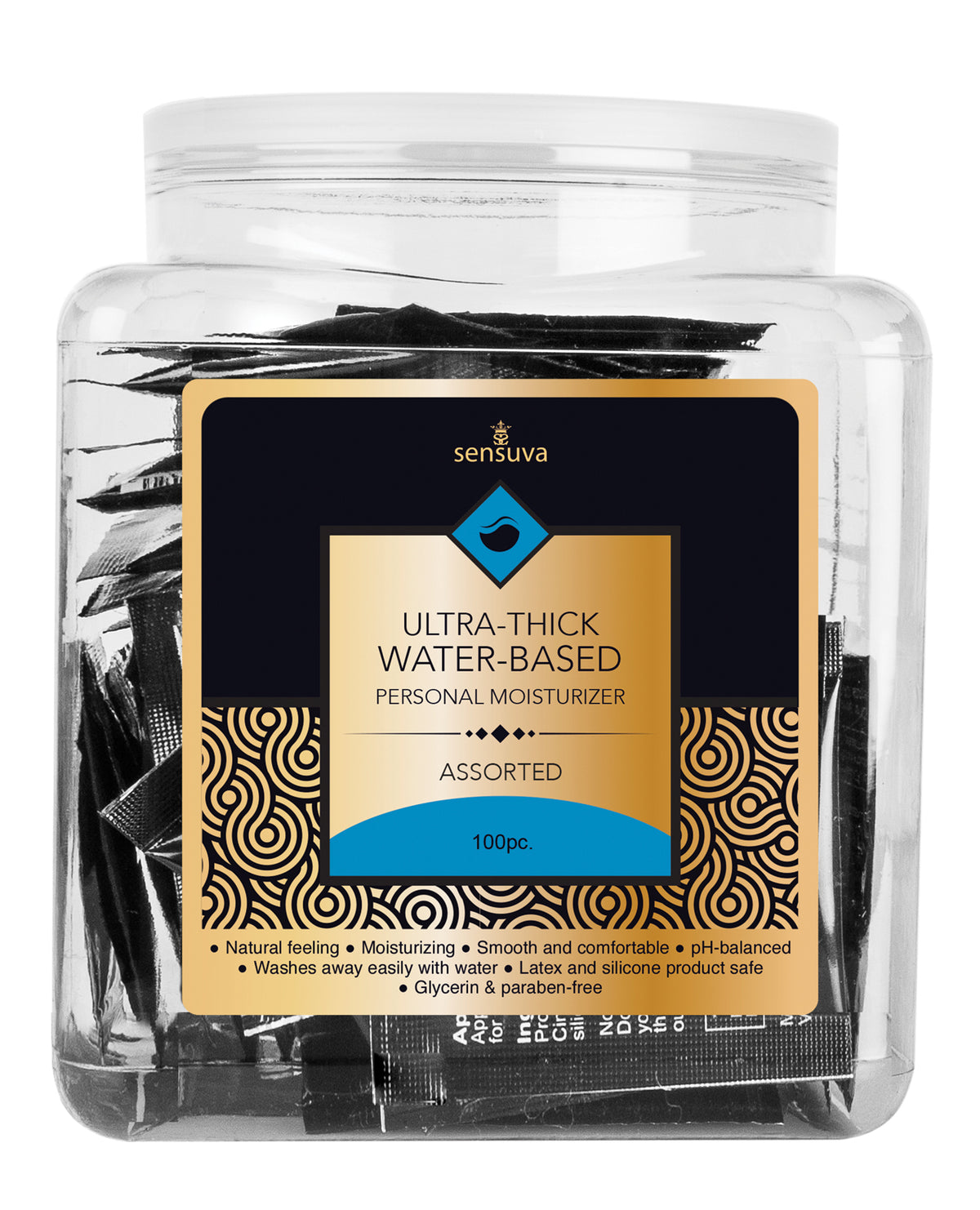 The Soft Hum Sensuva Ultra Thick Water Based Tub - Asst. Tub of 100