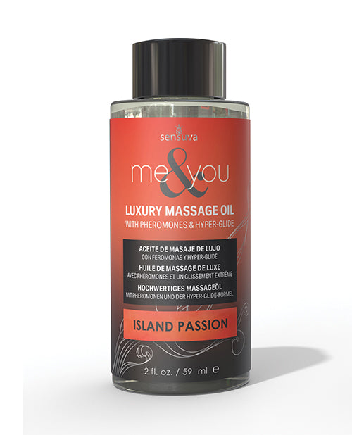 The Soft Hum Sensuva Me &amp; You Massage Oil - 2 oz Island Passion