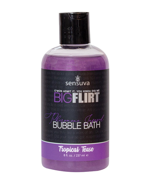 The Soft Hum Sensuva Big Flirt Pheromone Bubble Bath - 8 oz Tropical Tease