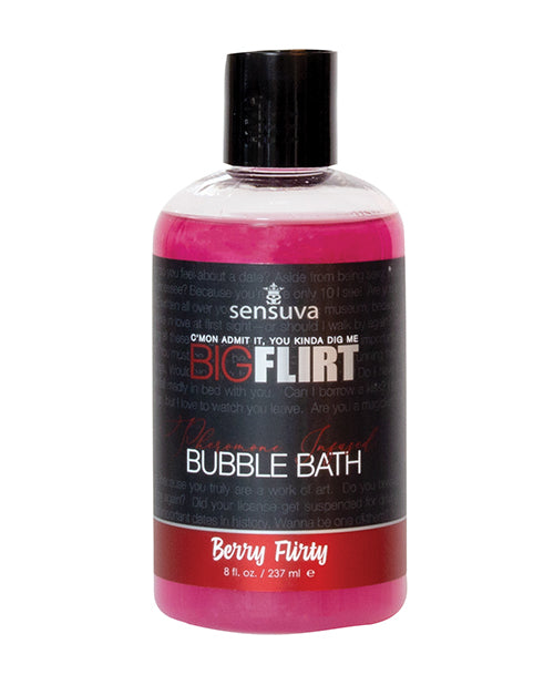 The Soft Hum Sensuva Big Flirt Pheromone Bubble Bath - 8 oz Berry Flirty