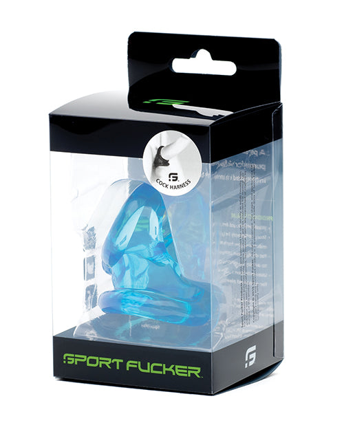 The Soft Hum Sport Fucker Cock Harness - Ice Blue