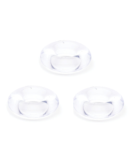 The Soft Hum Sport Fucker Chubby Cockring Pack of 3 - Clear