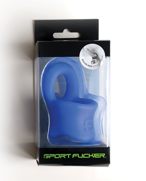 The Soft Hum Sport Fucker Silicone Baller Ring - Blue