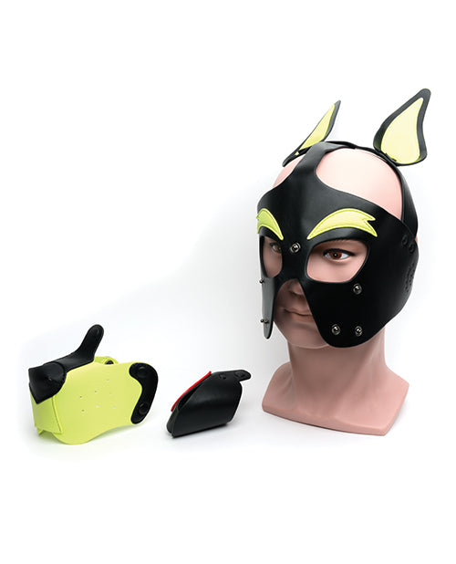 The Soft Hum 665 Playful Pup Hood - O/S Black/Yellow - Image 4