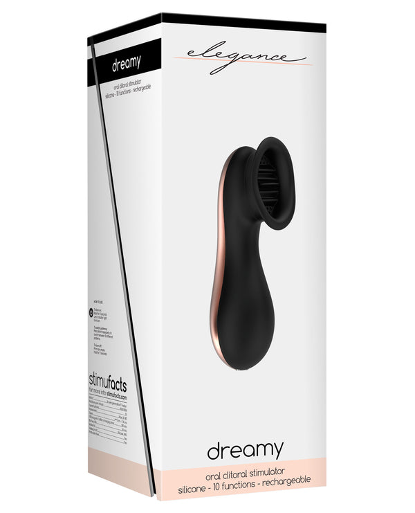 The Soft Hum Shots Elegance Dreamy Oral Clitoral Stimulator - 10 Speed Black
