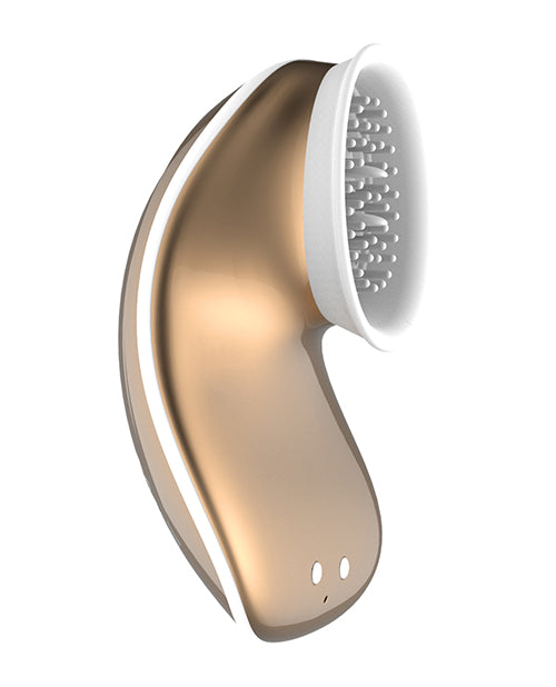 The Soft Hum Shots Twitch Innovation Hands Free Clitoral Stimulator - Gold
