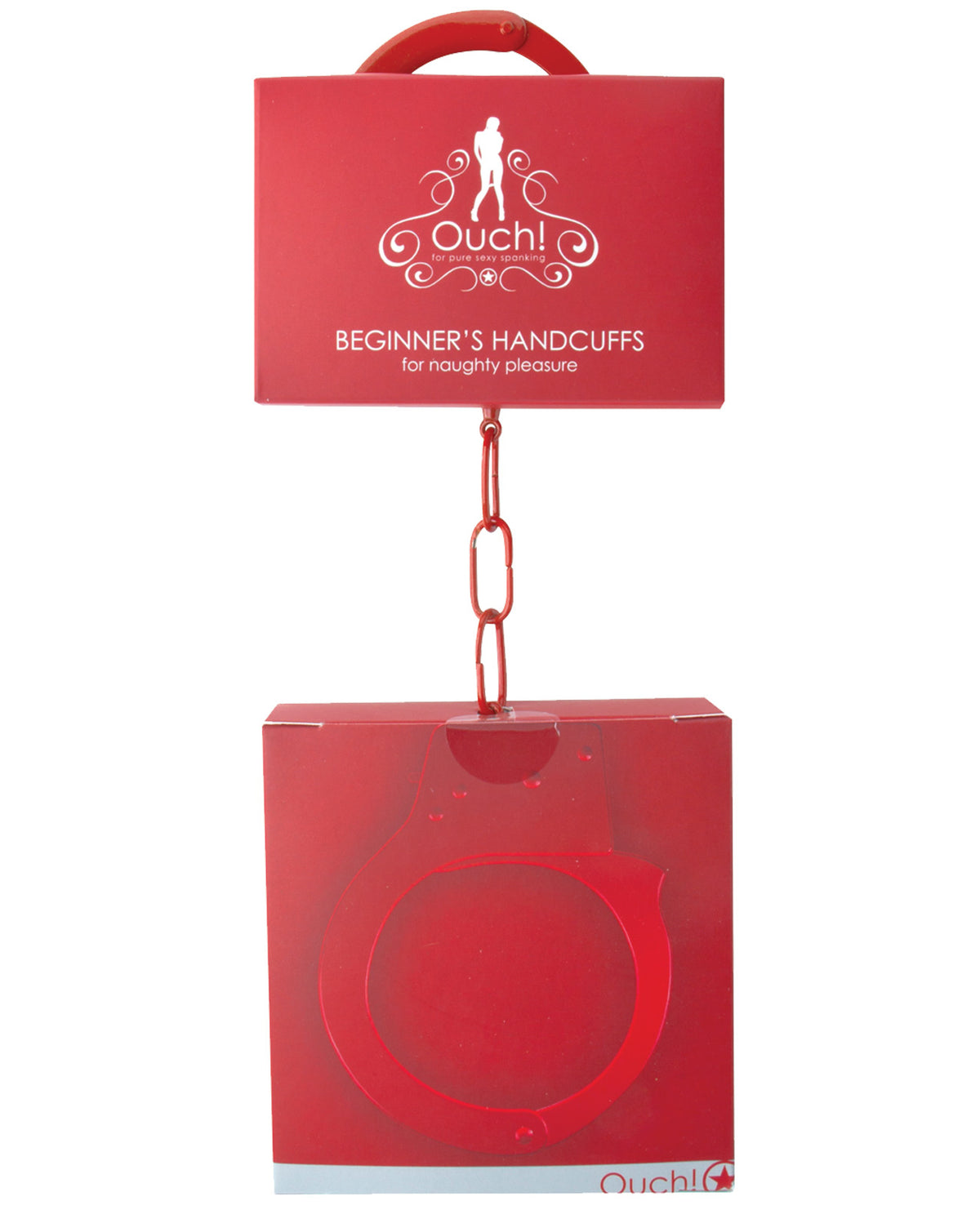 The Soft Hum Shots Ouch Beginner's Handcuffs - Red
