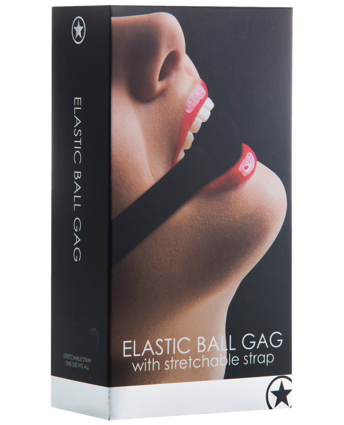The Soft Hum Shots Ouch Elastic Ball Gag - Black