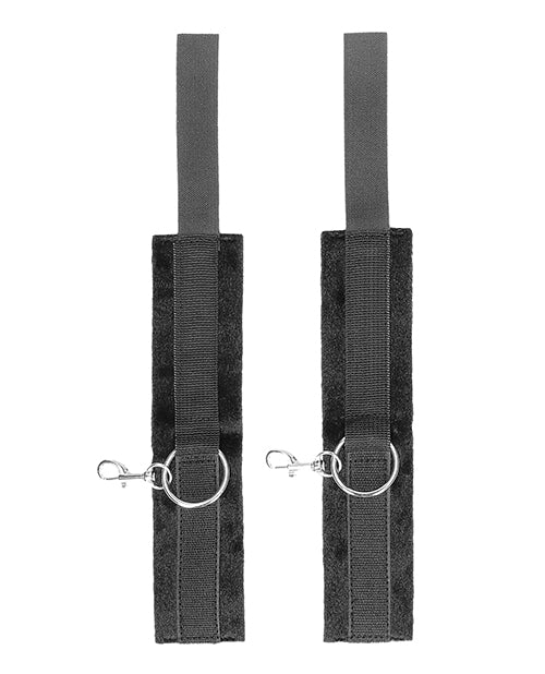 The Soft Hum Shots Ouch Black &amp; White Velcro Hand/Ankle Cuffs - Black