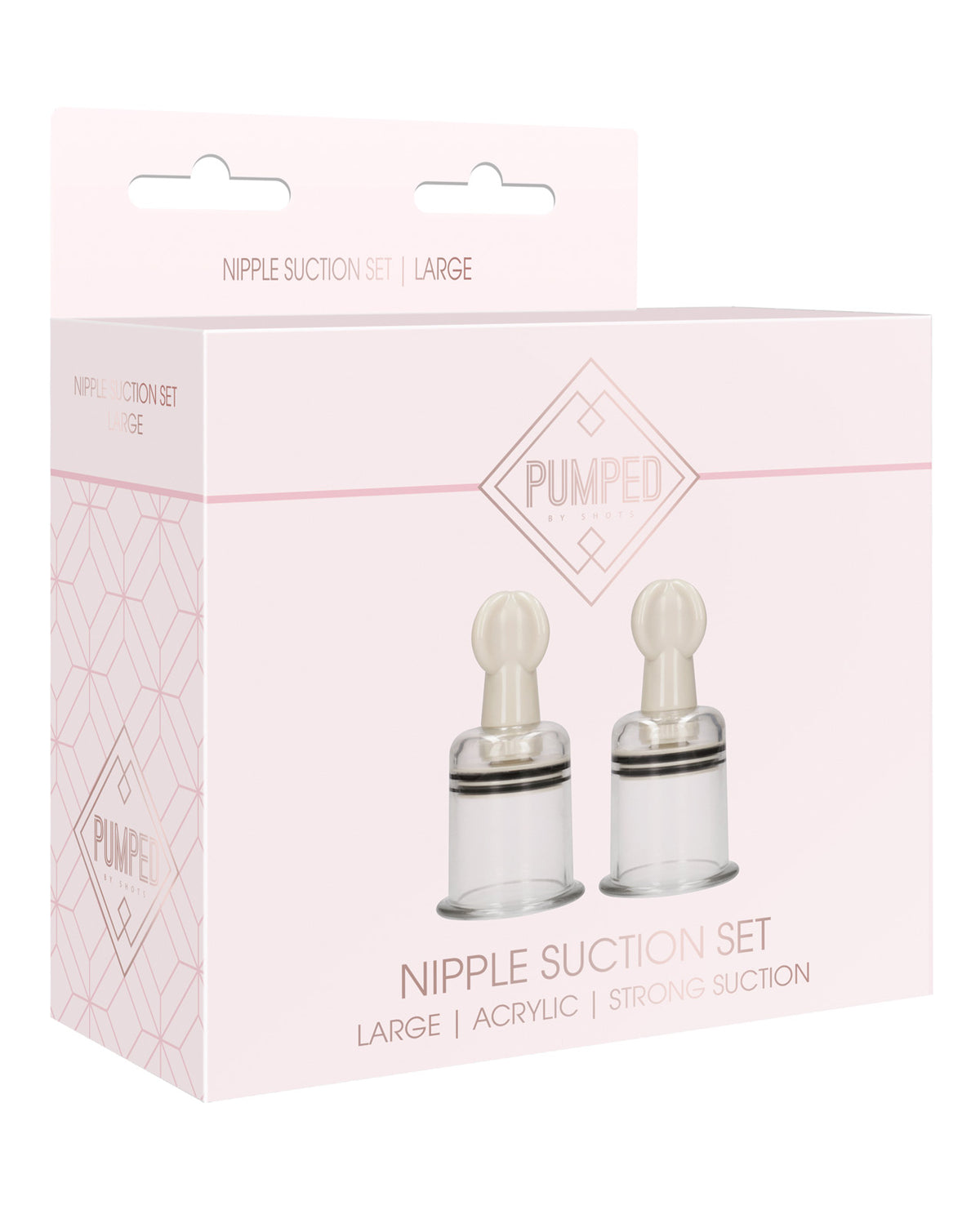 The Soft Hum Shots Pumped Nipple Suction Set - Large Clear