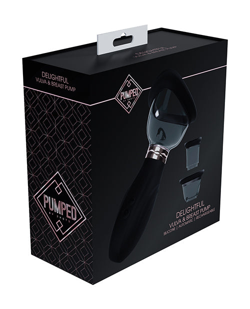 The Soft Hum Shots Pumped Delightful Clitoral, Nipple &amp; Breast Pump - Black