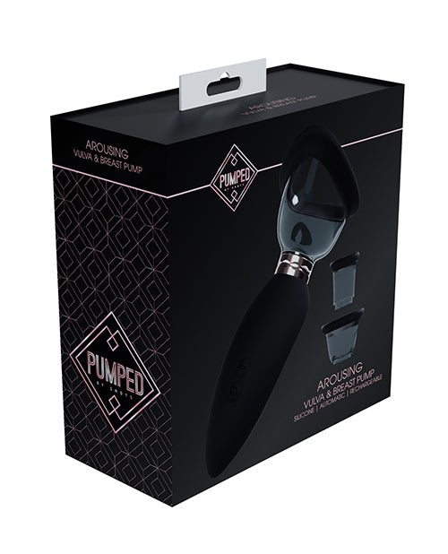The Soft Hum Shots Pumped Arousing Clitoral, Nipple &amp; Breast Pump - Black