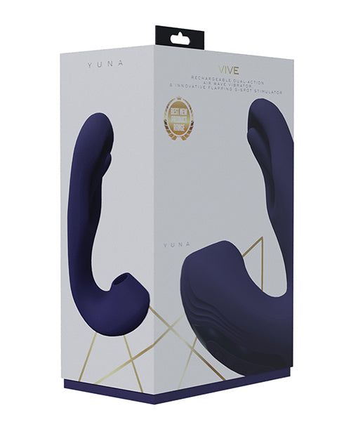 The Soft Hum Shots Vive Yuna Dual Action Airwave Vibrator &amp; G-Spot Stimulator - Purple