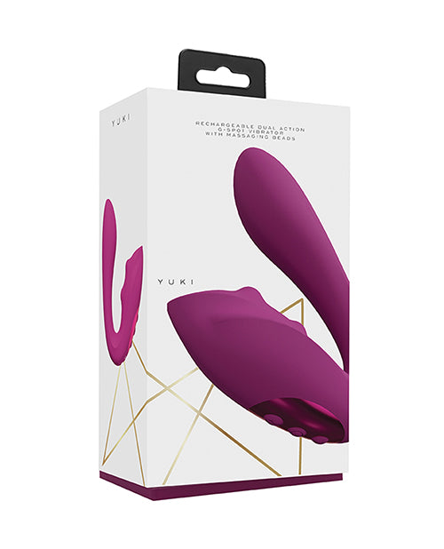 The Soft Hum Shots Yuki Dual Action G-Spot Vibrator w/Massaging Beads - Pink
