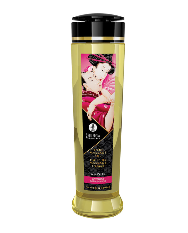 The Soft Hum Shunga Massage Oil - 8 oz Sweet Lotus