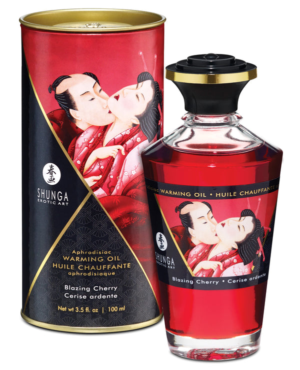 The Soft Hum Shunga Warming Oil - 3.5 oz Blazing Cherry