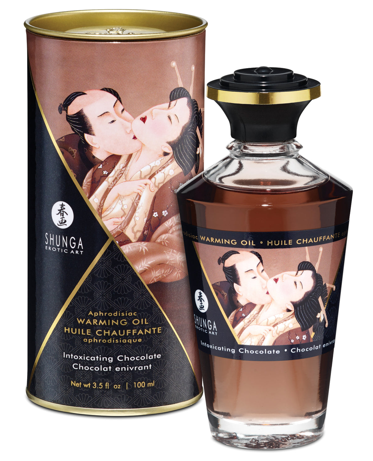 The Soft Hum Shunga Warming Oil - 3.5 oz Intoxicating Chocolate