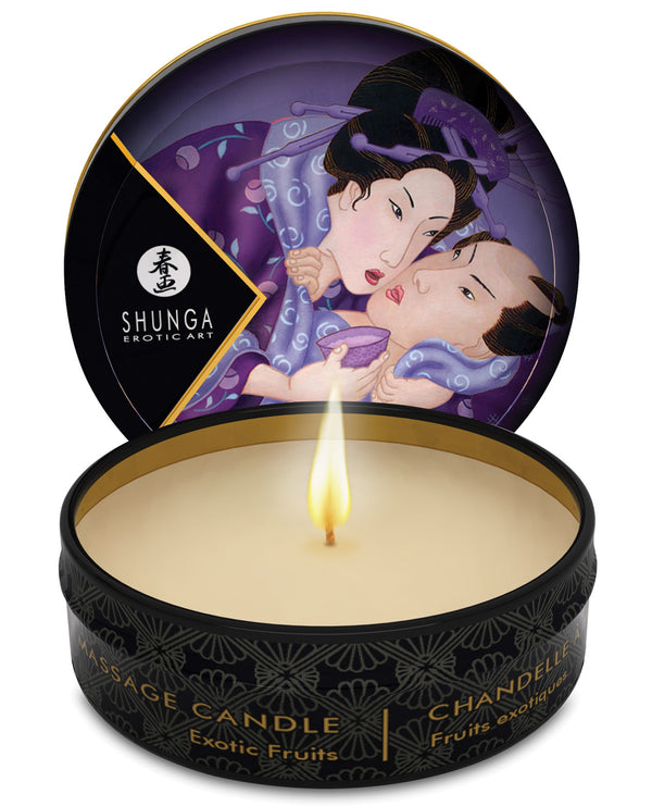 The Soft Hum Shunga Libido Mini Candlelight Massage Candle - 1 oz Exotic Fruits