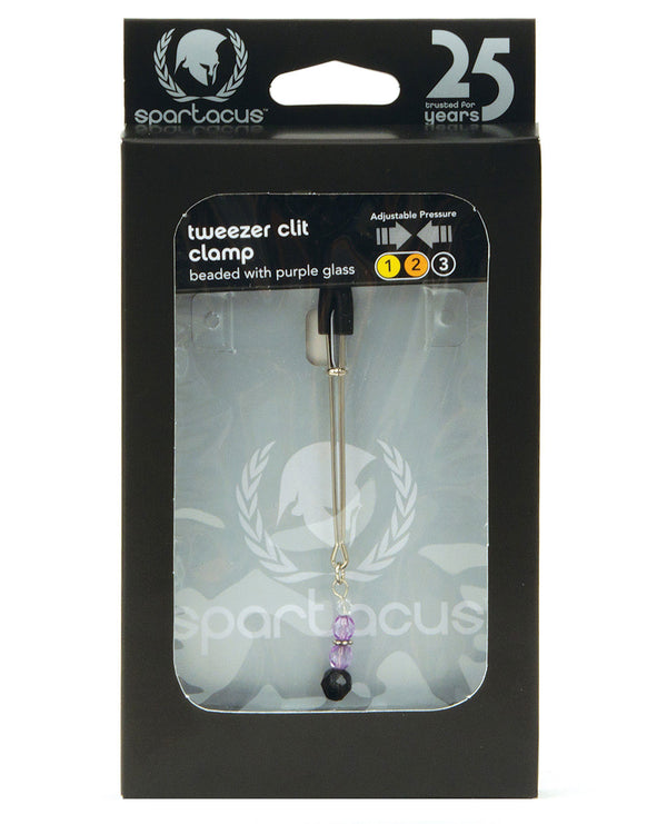 The Soft Hum Spartacus Beaded Clit Clamp - Purple