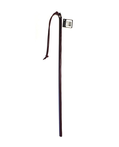 The Soft Hum Spartacus 24" Leather Wrapped Cane - Burgundy
