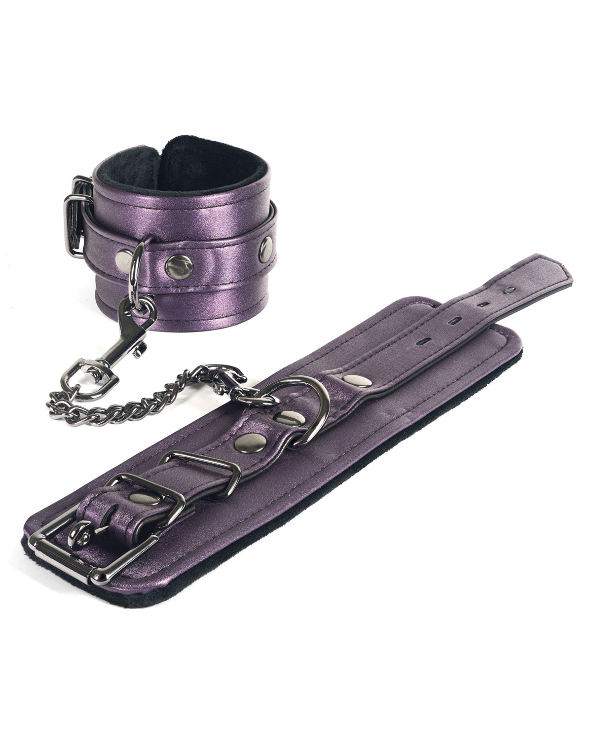 The Soft Hum Spartacus Galaxy Legend Faux Leather Wrist Restraints - Purple