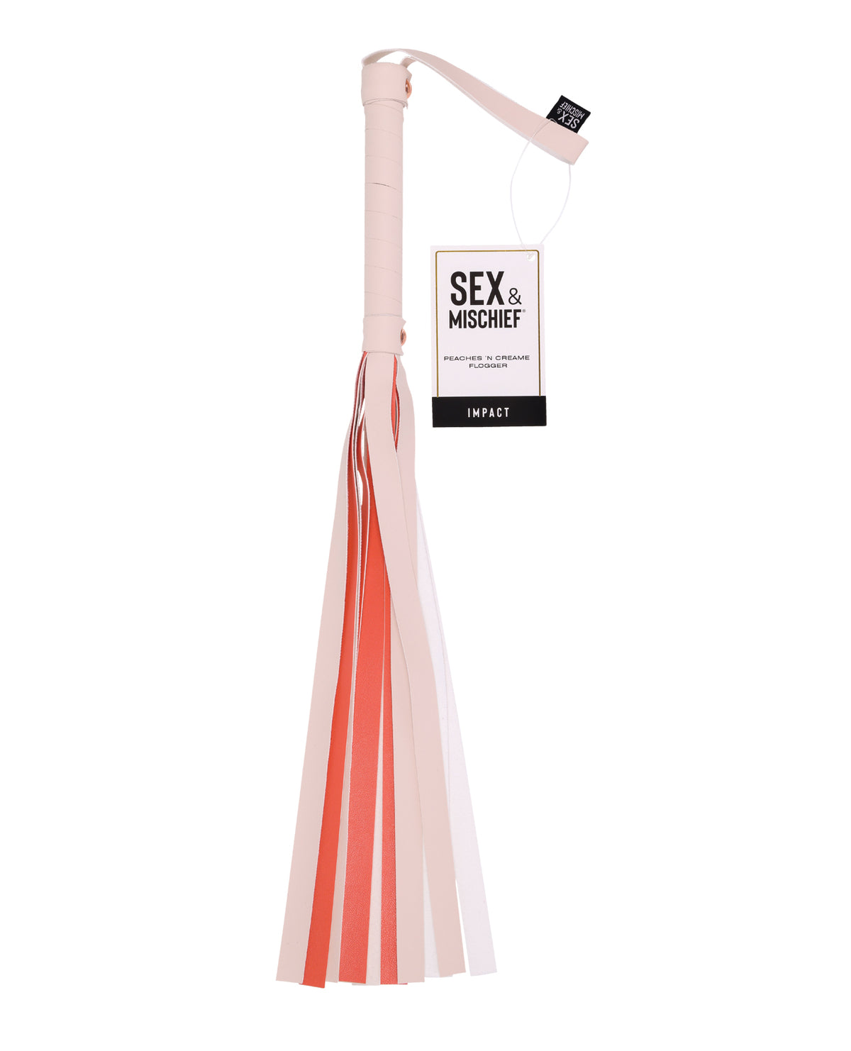 Sex &amp; Mischief Peaches 'n CreaMe Stripe Flogger