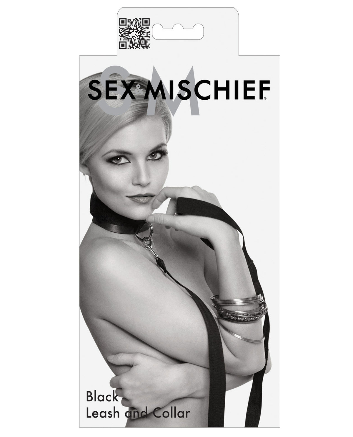 Sex &amp; Mischief Leash &amp; Collar - Black
