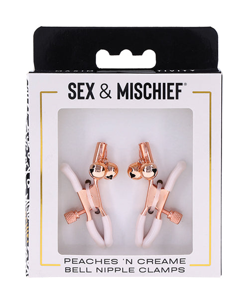 Sex &amp; Mischief Peaches 'n CreaMe Bell Nipple Clamps