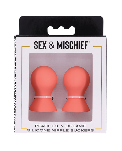 The Soft Hum Sex &amp; Mischief Peaches 'n CreaMe Silicone Nipple Suckers