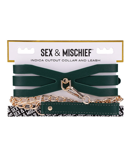 Sex &amp; Mischief Indica Cutout Collar &amp; Leash
