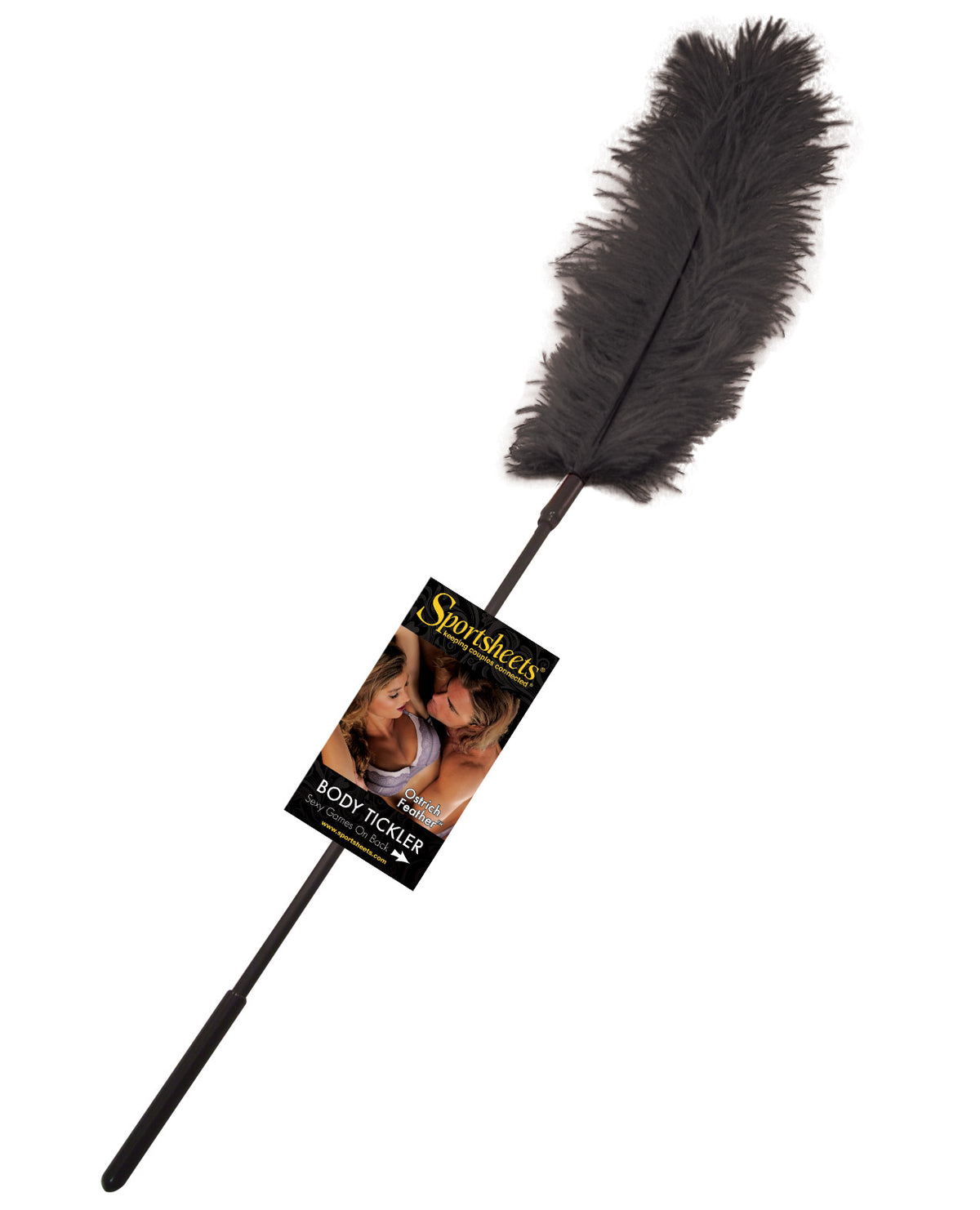 The Soft Hum Sportsheets Body Tickler Ostrich Feather - Black